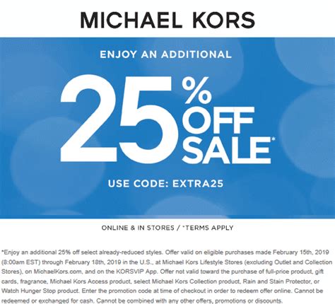 promotion code for michael kors online|michael kors extra discount code.